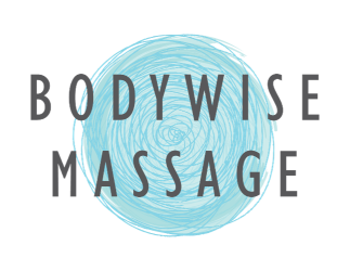 Bodywise Massage superimposed over a circle