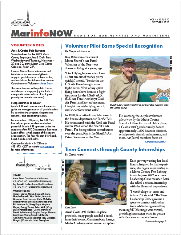 Marinfo now volunteer newsletter March 2023